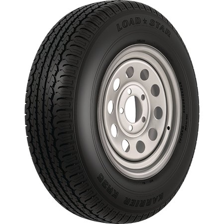 LOADSTAR TIRES Loadstar Tire and Wheel (Rim) Assembly KR35, ST235/80R16 8 Hole E Ply, Morton Silver, Modular 34947